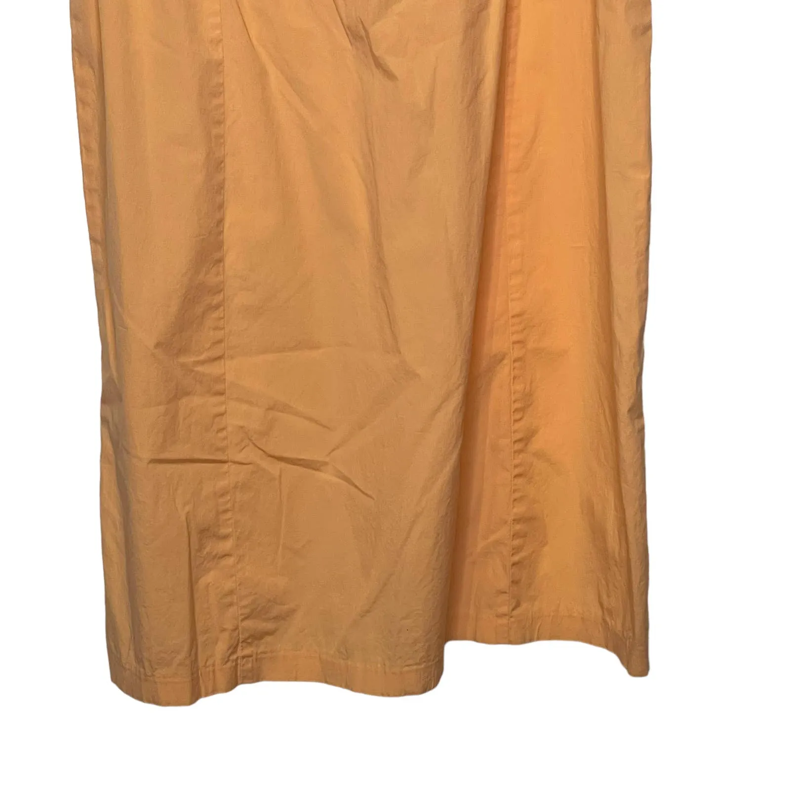 Gap Tank Dress Size 14 Orange Cotton Stretch Blend Womens Back‎ Zip Sleeveless - Image 4