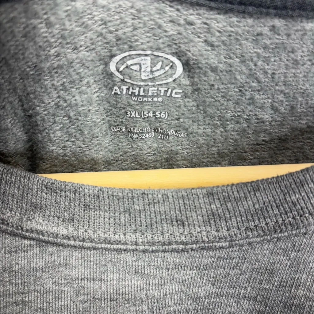 Athletic Works Gray‎ Sweatshirt with Purple Graphic - Image 3