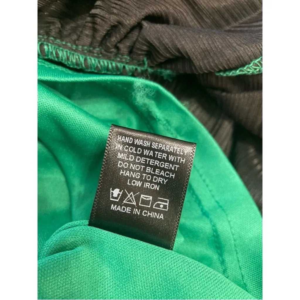 Pomander Place Emerald Crinkle Lurex Lilith Midi Dress XS NWT Holiday Party Green - Image 5