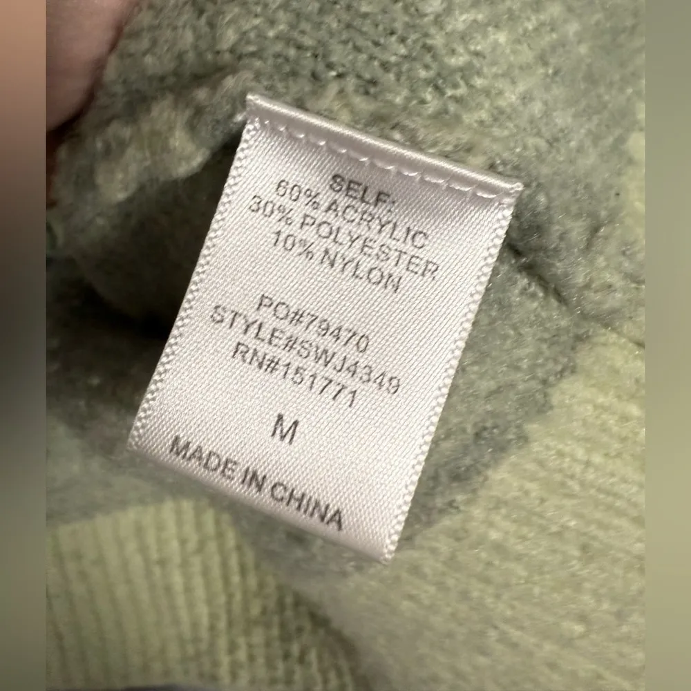 Le Lis Green and Grey Tiger Button Up Cardigan Medium - Image 7