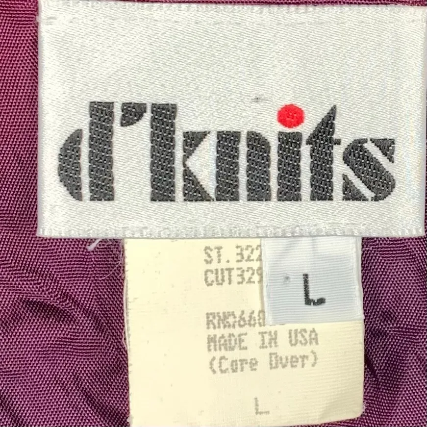 Vintage d'knits Womens Gingham Blazer 3 Button Navy White Notch Collar Medium Blue - Image 5