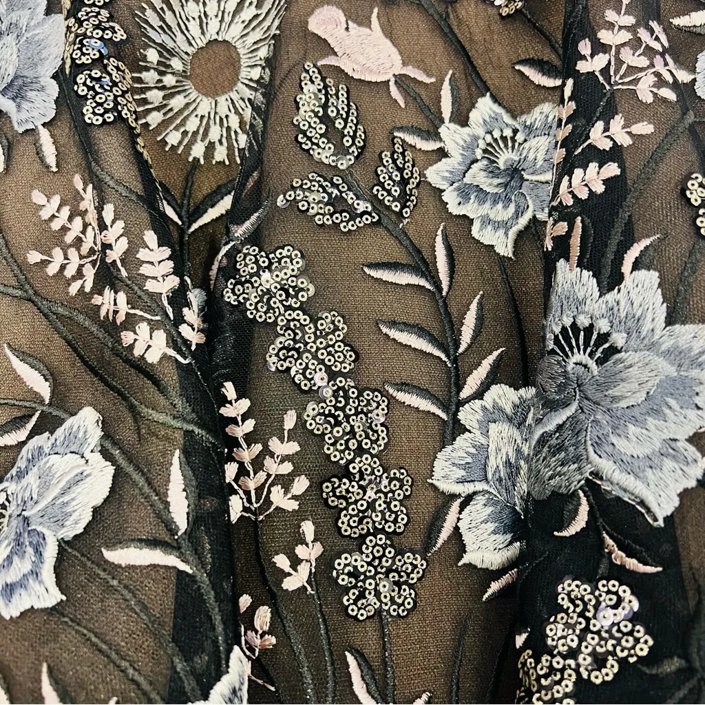 BRONX AND BANCO Tiara Floral V Neck Dress in Multicolour - Image 11