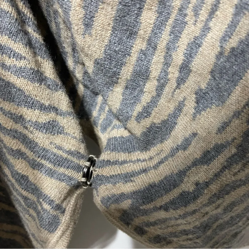 Soft Surrounding Go Lively Zebra Travel Poncho Sweater One Size Wool Cashmere - Image 6