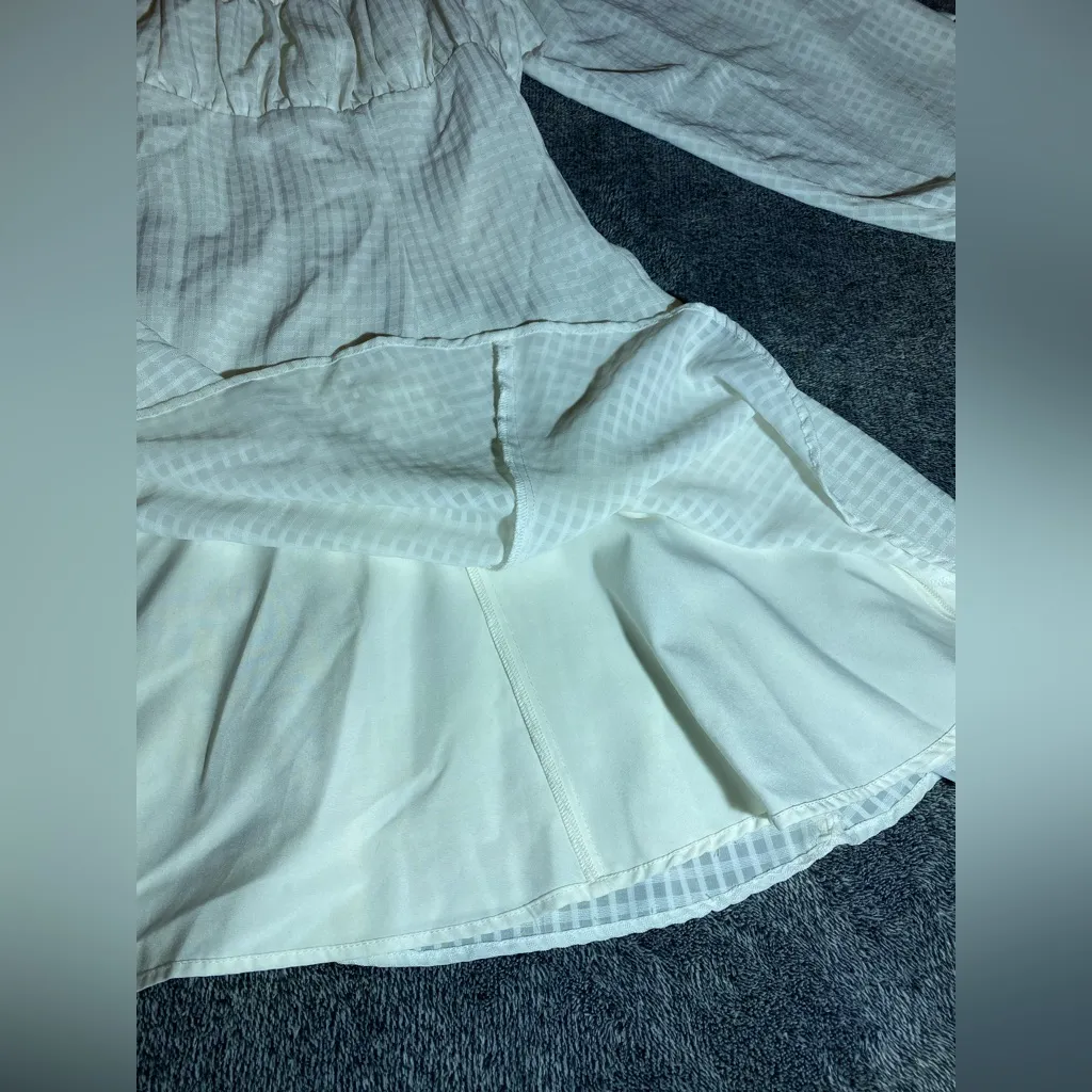 $125 C/MEO Collective Perfect Part Mini White Long Sleeve Dress‎ ( M ) - Image 5