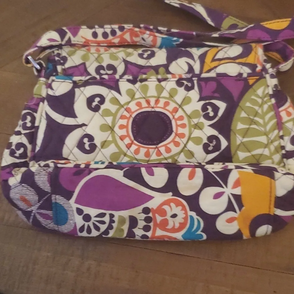 Vera Bradley crossbody purse fabric plum crazy - Image 2