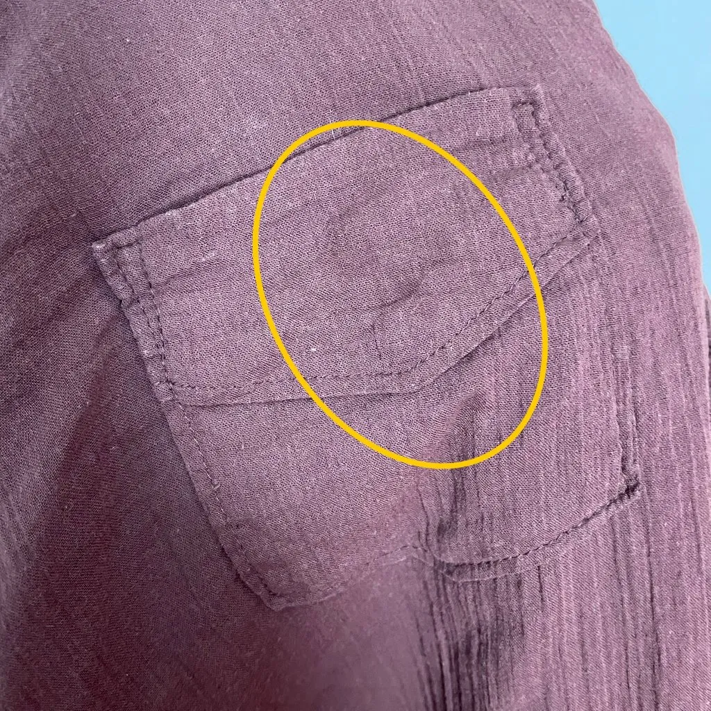 Carve Designs Shirt Gauzy Fabric Sz XS Women Notch V-Neck Long Sleeve Cotton Top - Image 3