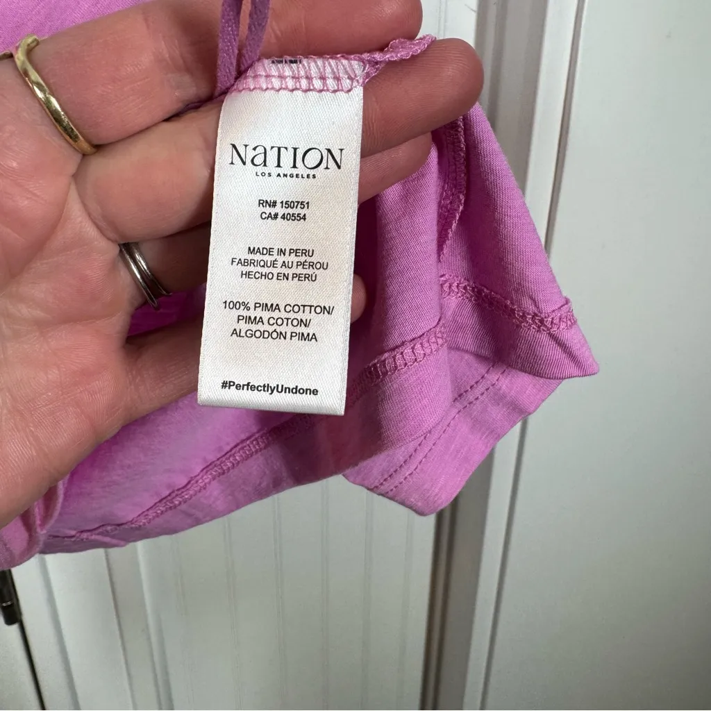 Nation LTD Quin Asymmetrical Tank in dahlia pink size small nwt - Image 5