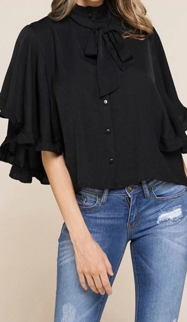 Chic Black Blouse - Image 2