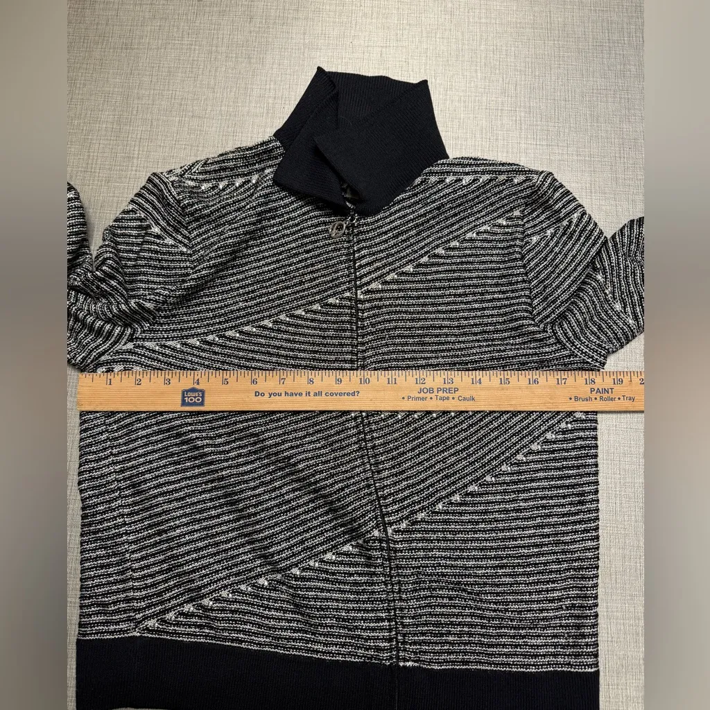 St. John SPORT KNIT Zip Front Sequins Cardigan & TANK TWin SET S P Marie Gray - Image 12