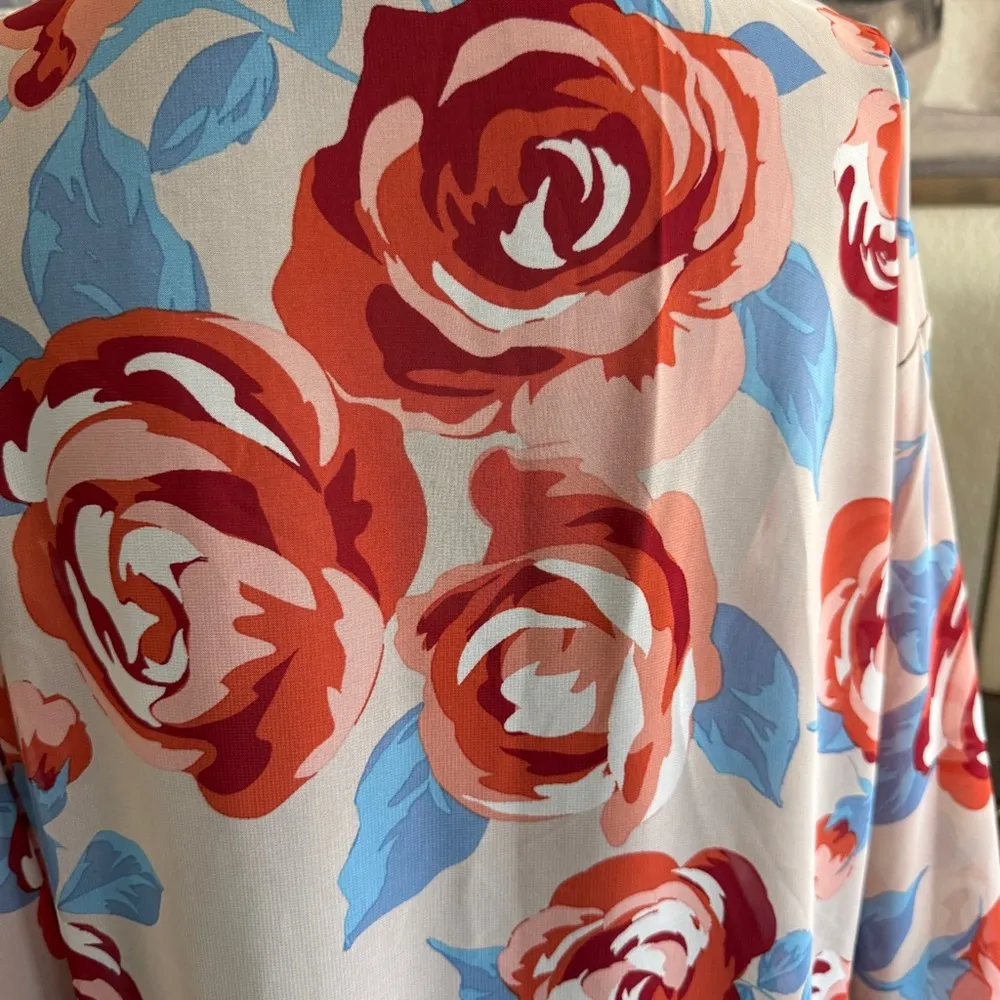 Floral Boho Kimono Duster Cardigan LuLaRoe Medium Cover Up Romantic Layering - Image 6