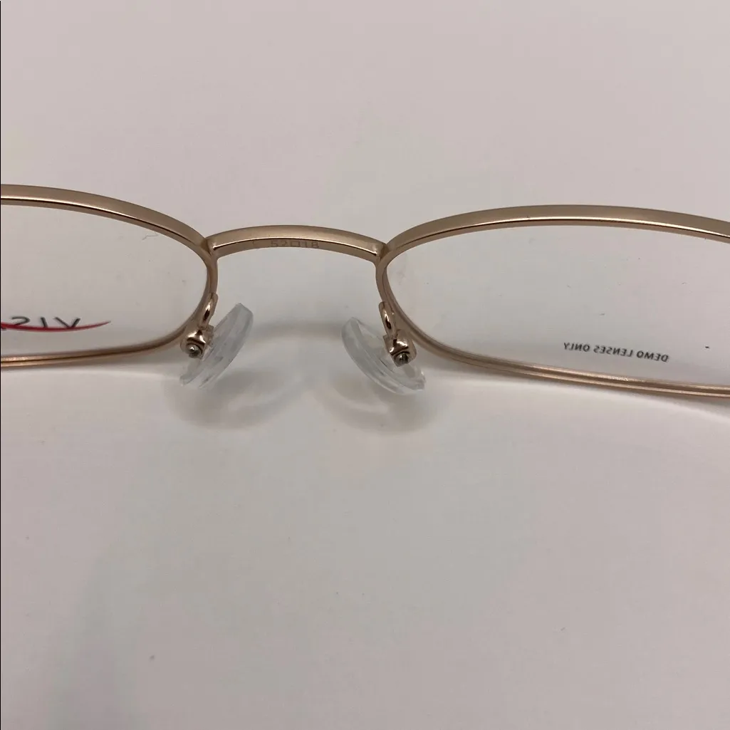 Visage E212 gold metal eyeglasses frames rectangular 52 - Image 8