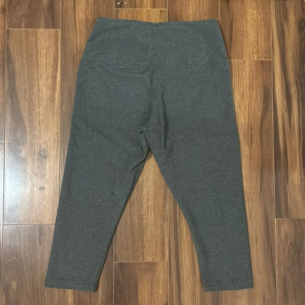 Leggings Ponte Gray Cropped High Waist Leggings Size M - Image 2