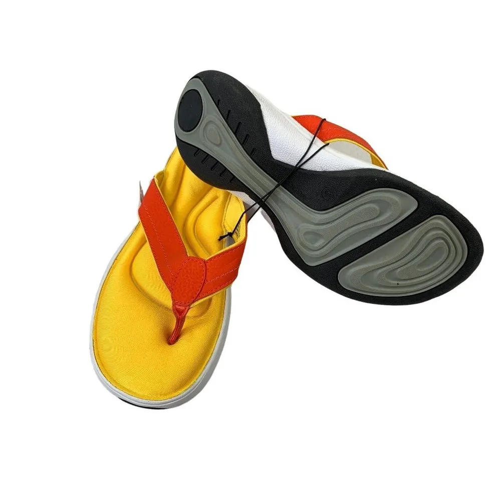 Athletic Thong Foam Women's Sandals Orange Size 8 - Image 2