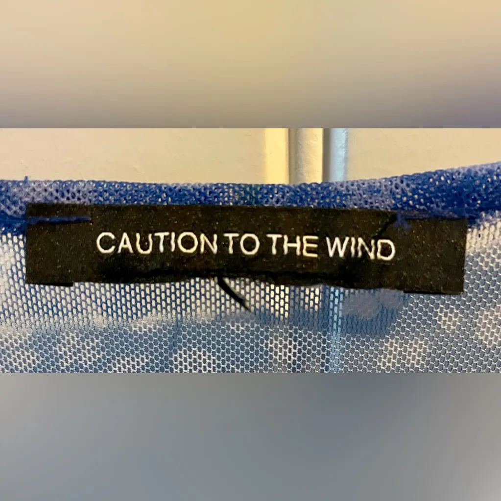 Caution To The Wind Royal Blue Floral Long Sleeve Dress - Image 4