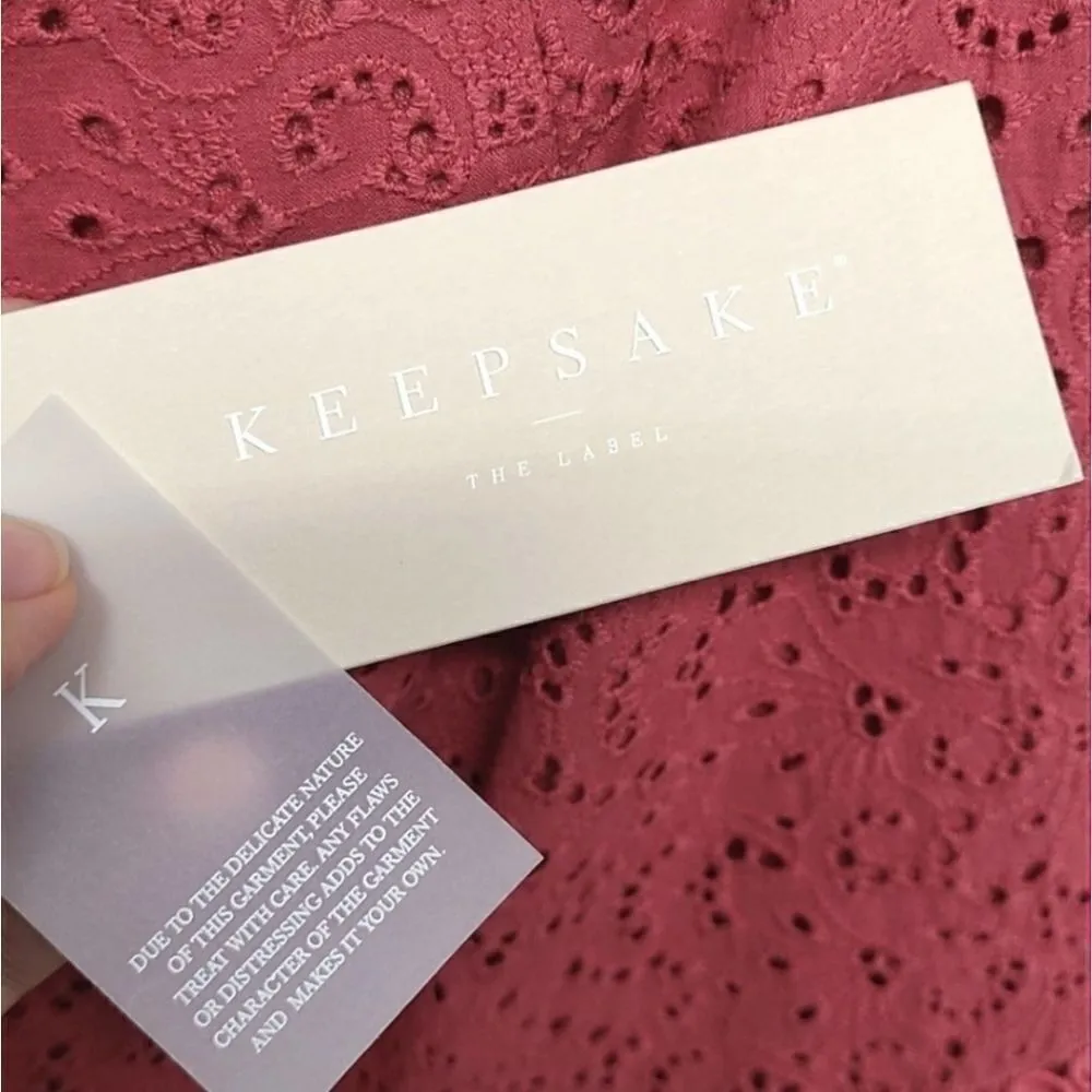 Keepsake LabelāPerforatedĀ UnravelledāSkirtāSizeāSizeāXS Pink - Image 4
