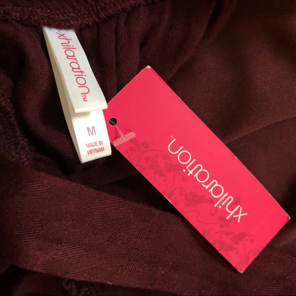 XHILARATION burgundy one piece romper - Image 11