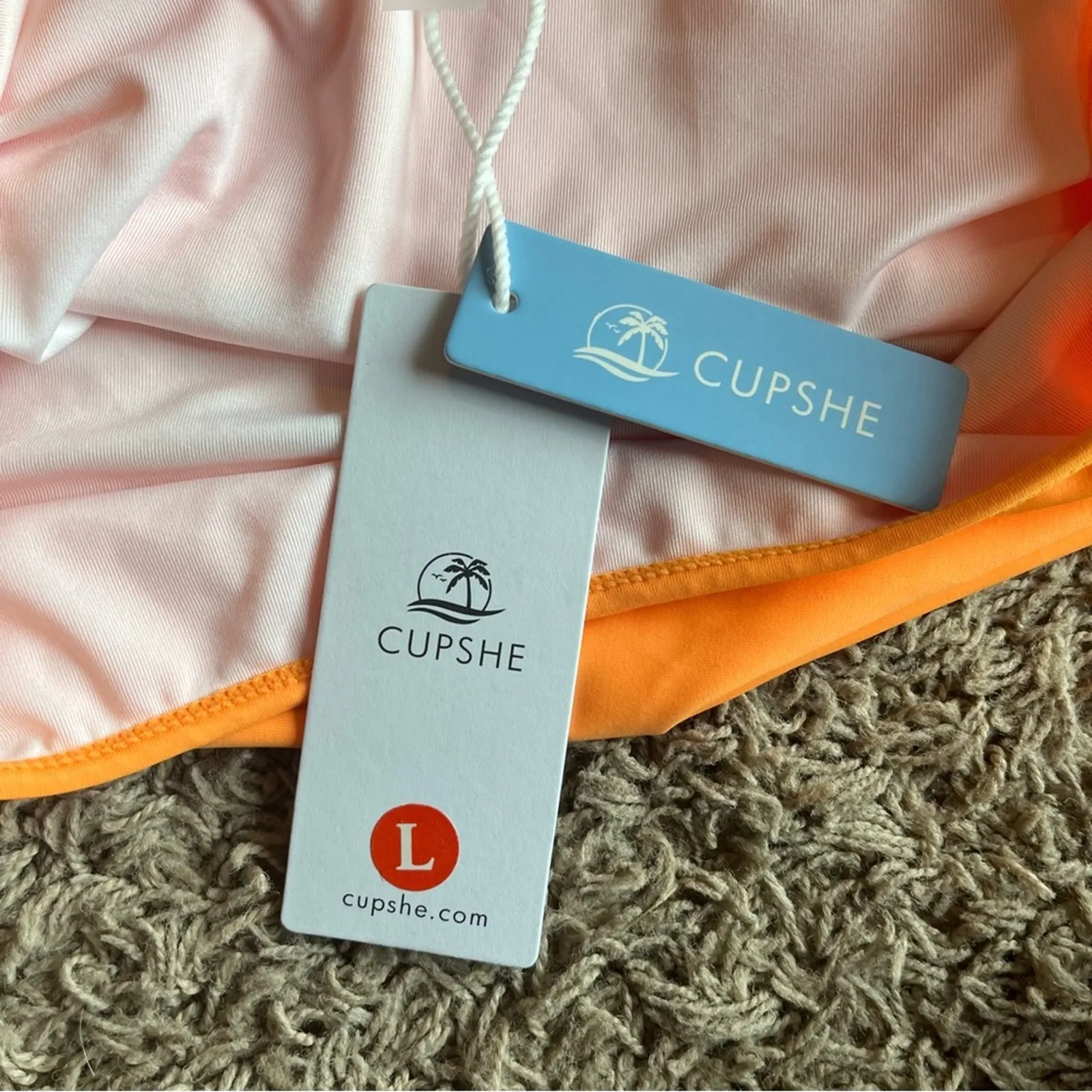 NWT! Cupshe Orange Swim Bikini Bottom Size Large - Image 5