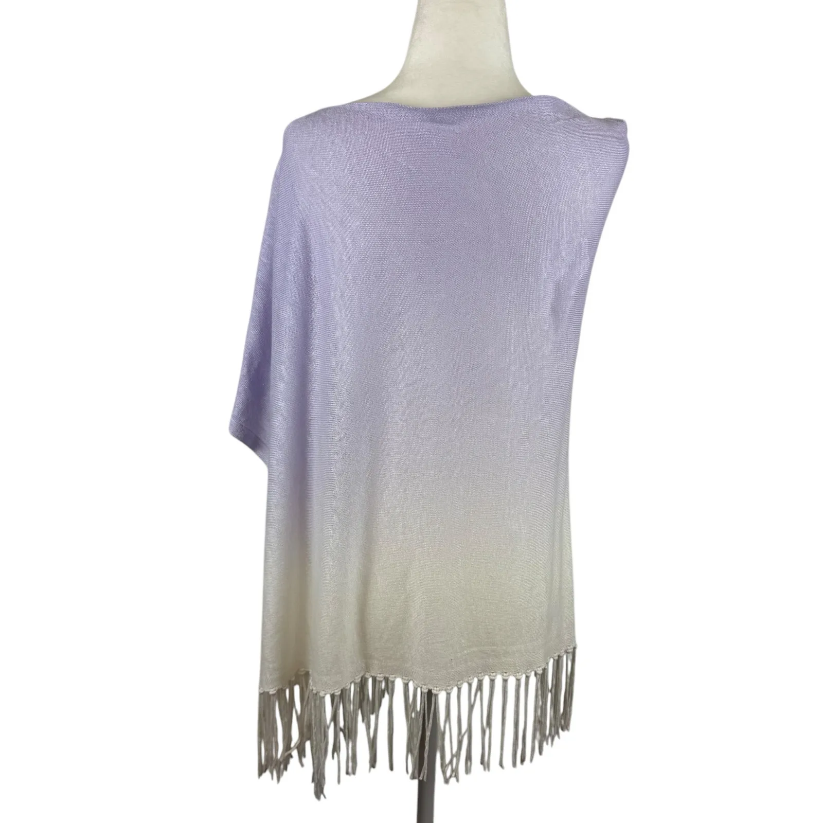 Lilly Pulitzer 100% Linen‎ Marin Sweater Wrap Lilac Verben Beach Bliss Ombre OS - Image 5