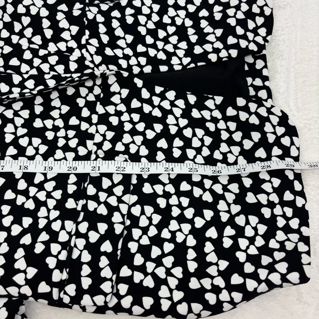 Premise Black and White Women's Blazer‎ Heart shape pattern Size 6 - Image 10