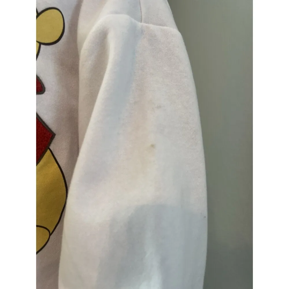 DISNEY Winnie The Pooh Women's Full Zip Sweatshirt Hoodie XL White NWT  #33 - Image 11
