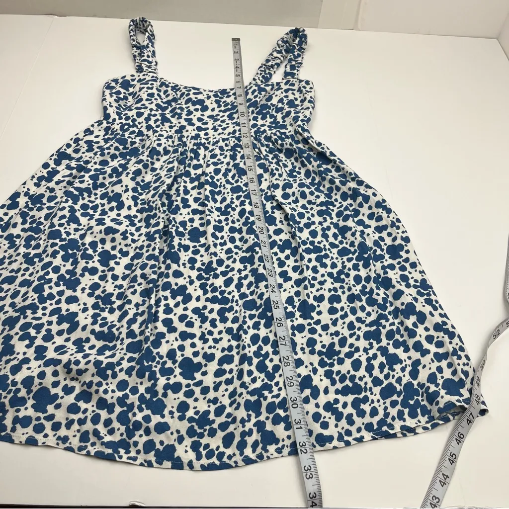 Reformation‎ Serene Dress Womens Size 6 Rainey Blue White Mini Festival *FLAW - Image 12