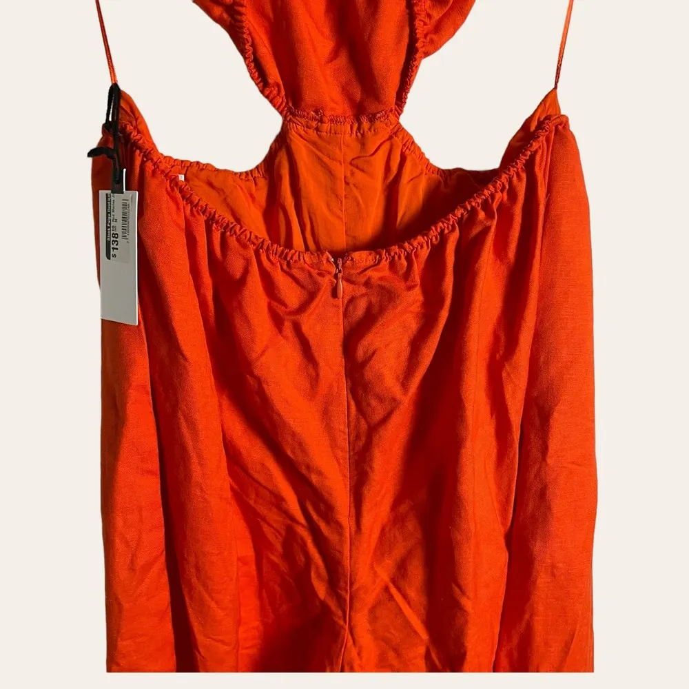 ASTR The Label Marise Cutout Wide Leg Jumpsuit in Chili Red Size M - Image 13