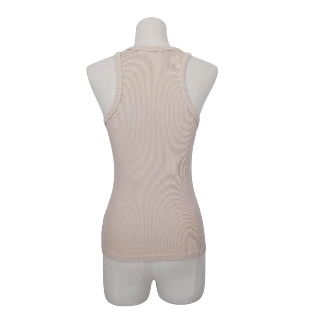AGOLDE Rib Tank Latte Sz Small - Image 3