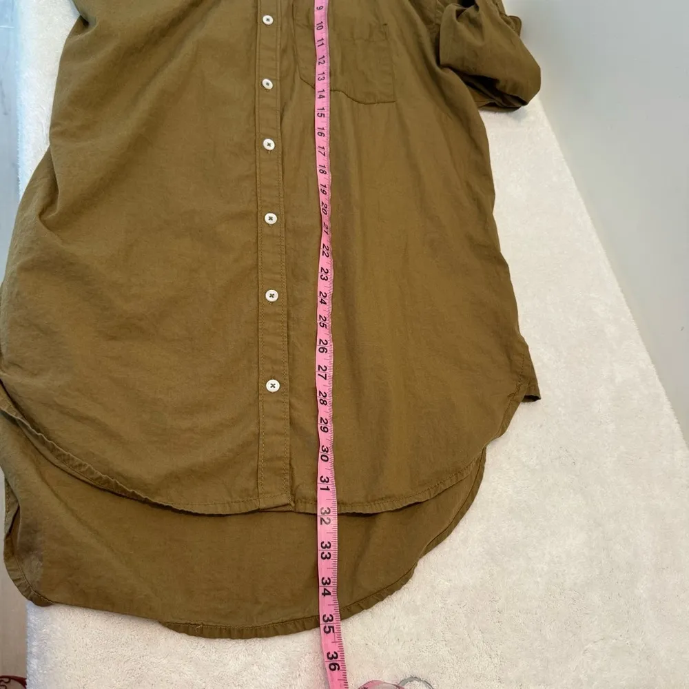 Maeve Bennet Button Down Shirt Sz M by Anthropologie Sz S 100% Cotton in Camel - Image 11