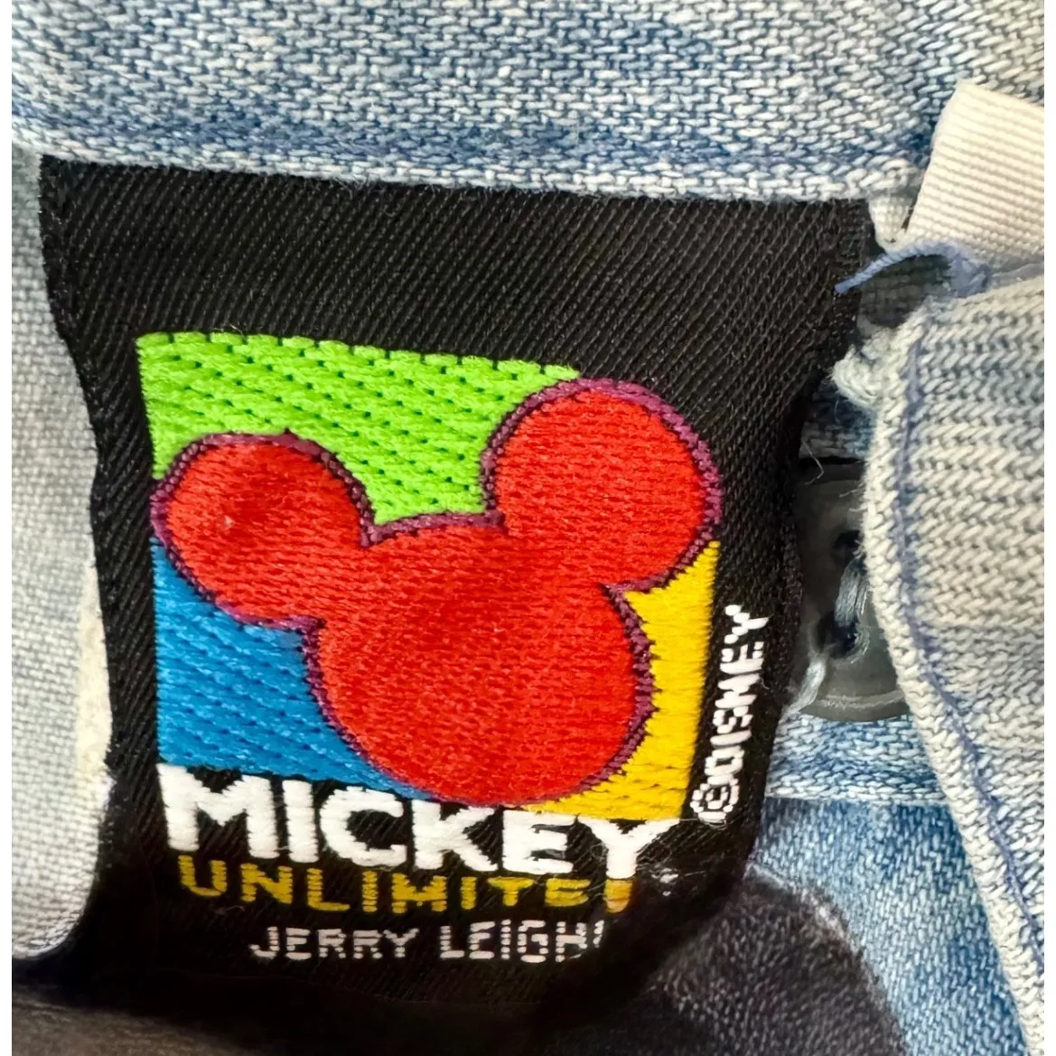 Vintage 90s Mickey Unlimited Minnie Mouse Sleeveless Denim Shirt Size L USA Made Blue Size L - Image 4