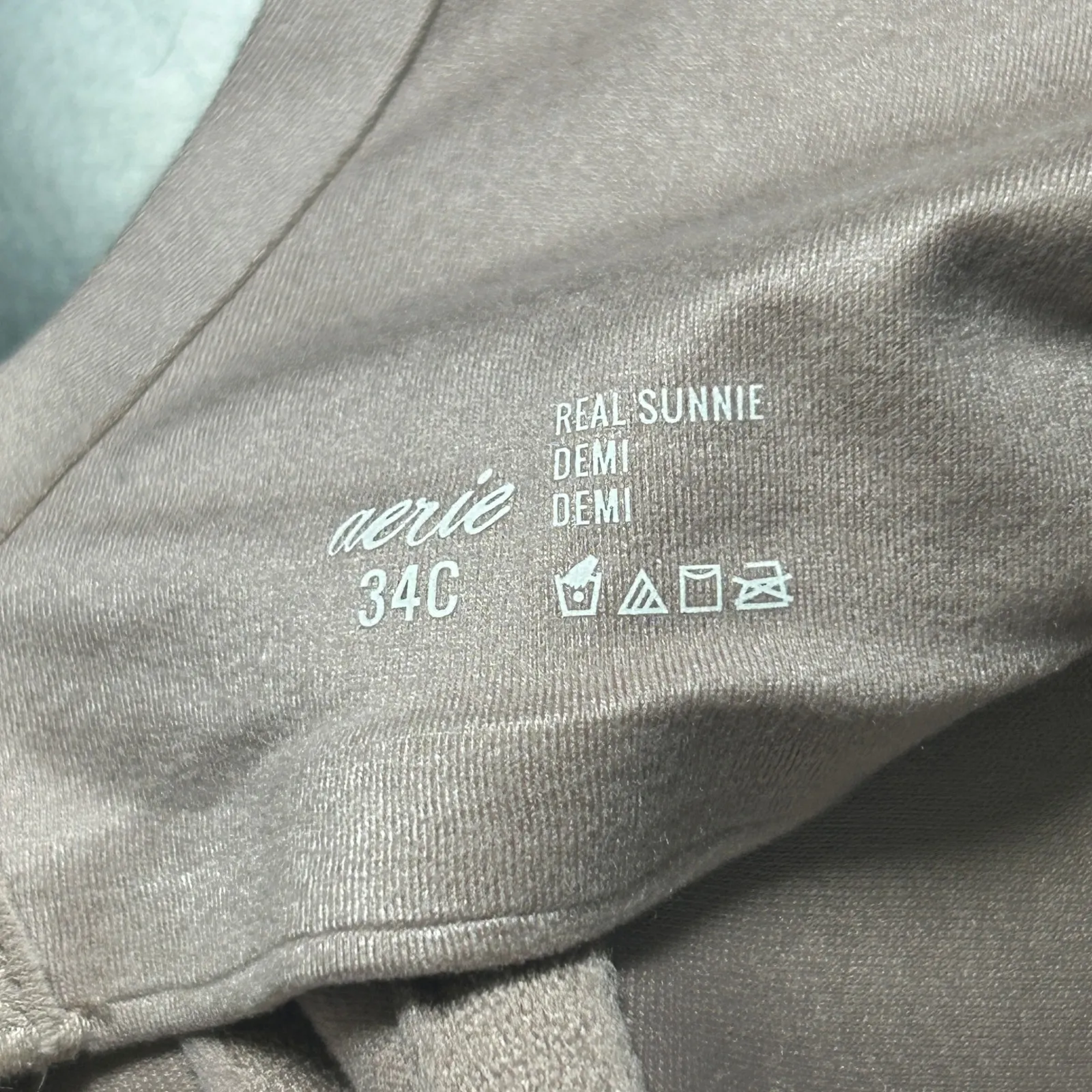 Aerie Real Sunnie Demi Bra Size 34C Lightly Padded Everyday‎ Comfort Neutral - Image 4