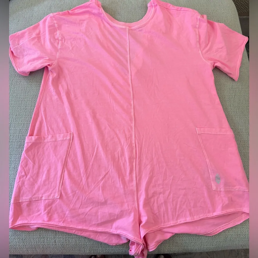 Hot Shot Tee Romper in Pink Lemonade - Image 5