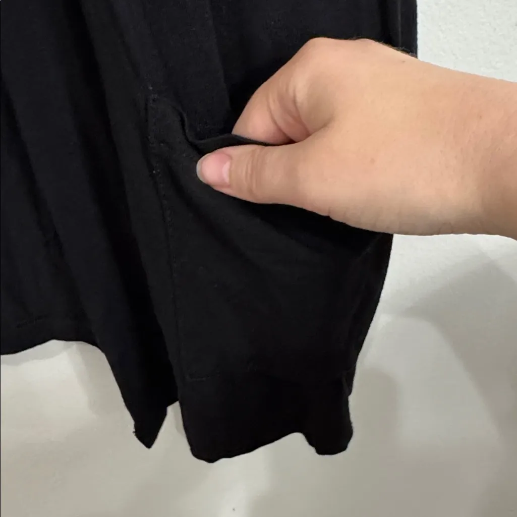 J. Jill Black Stretch Jersey Knit Long Sleeve Open Front Cardigan size XSp - Image 6