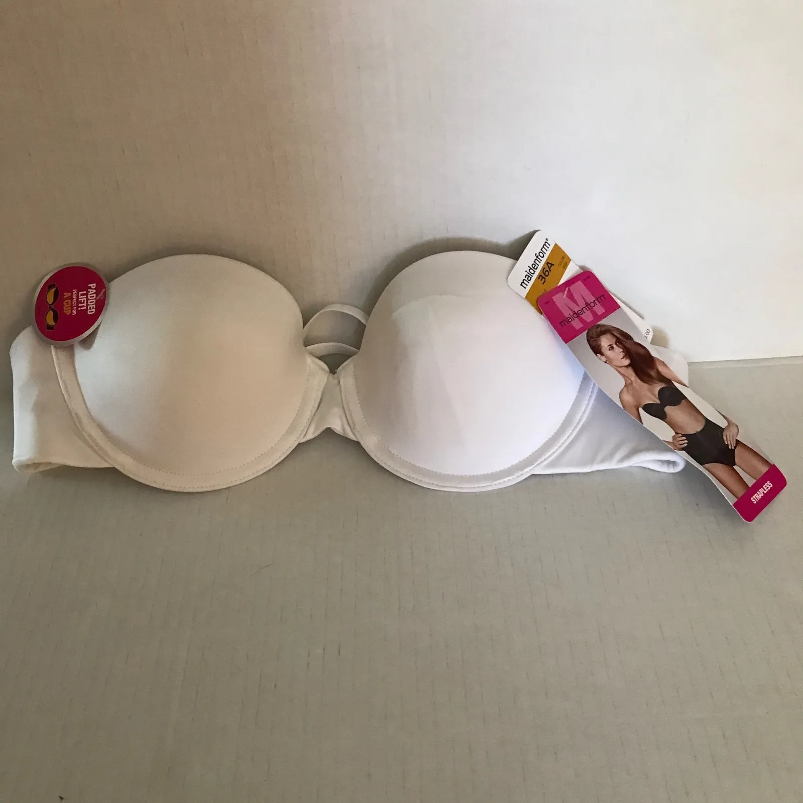 NWT Maiden Form White Custom Lift‎ 36A Customized Strapless Bra Size undefined - Image 12
