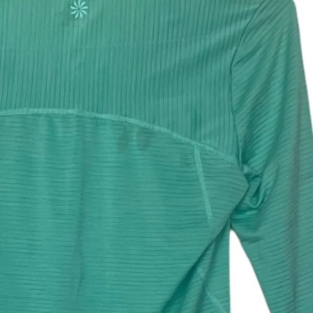 Athleta womens small green stripe athletic long sleeve swiftly flaw gym lulu gap - Image 5