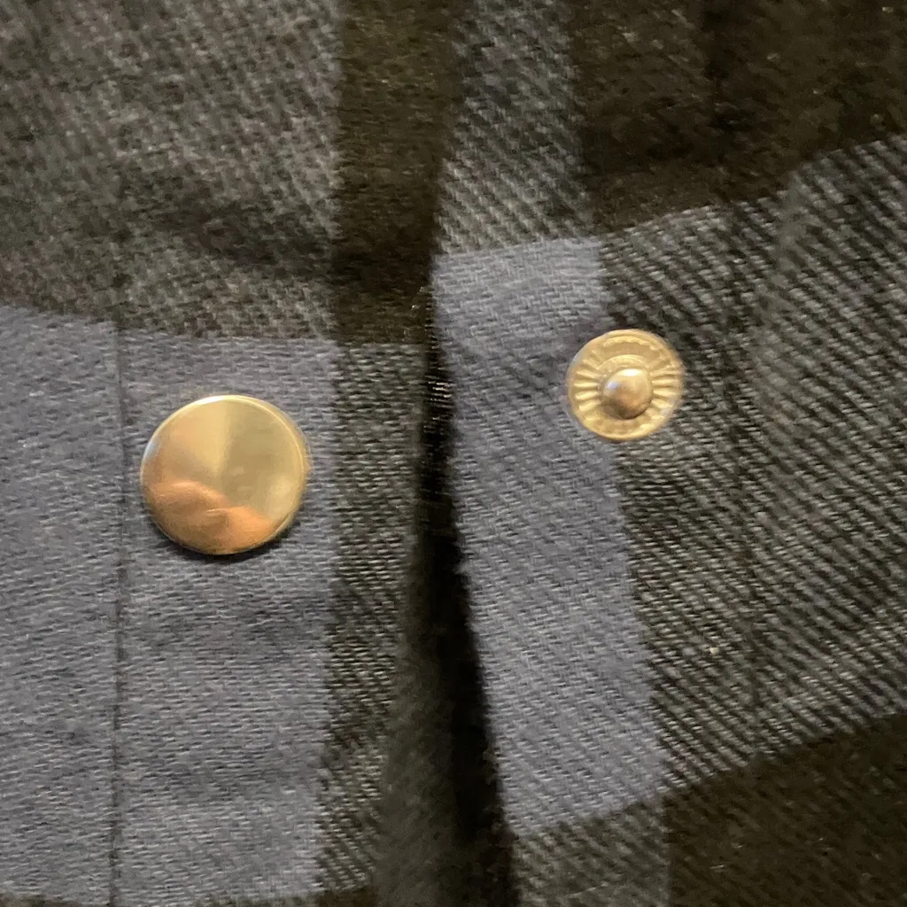 Blue and Black Plaid Button - Image 4