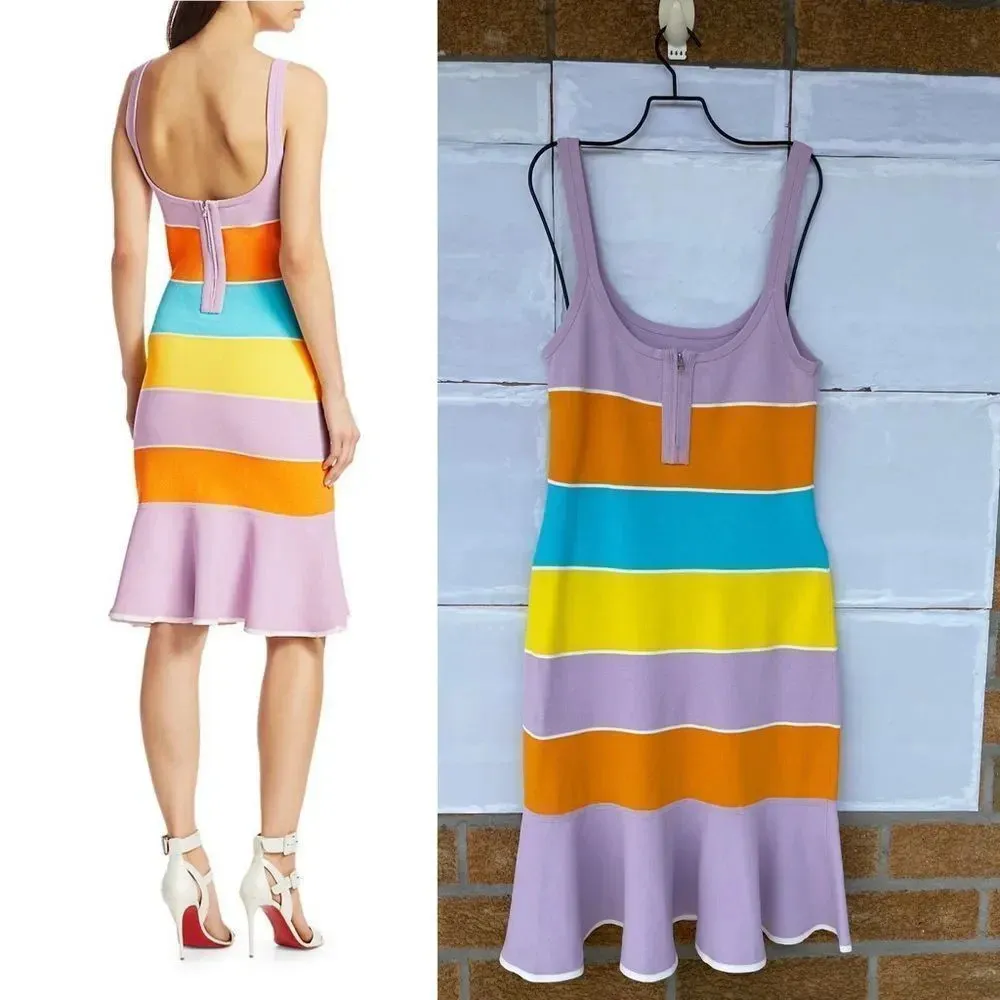 Tanya Taylor Noreen Colorblock Dress large - Image 3