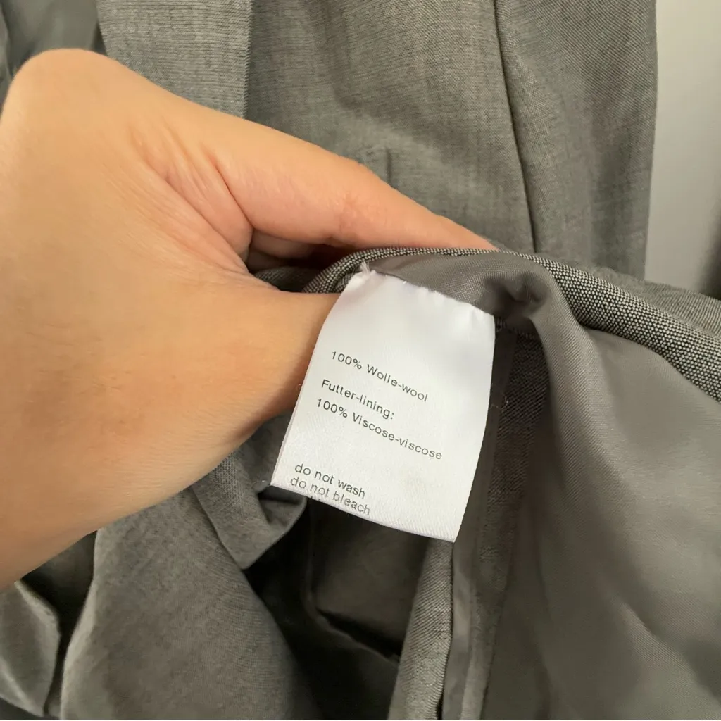 Akris Women’s 14 Grey 2 Button Up Collar Blazer Wool Business Office Career - Image 7