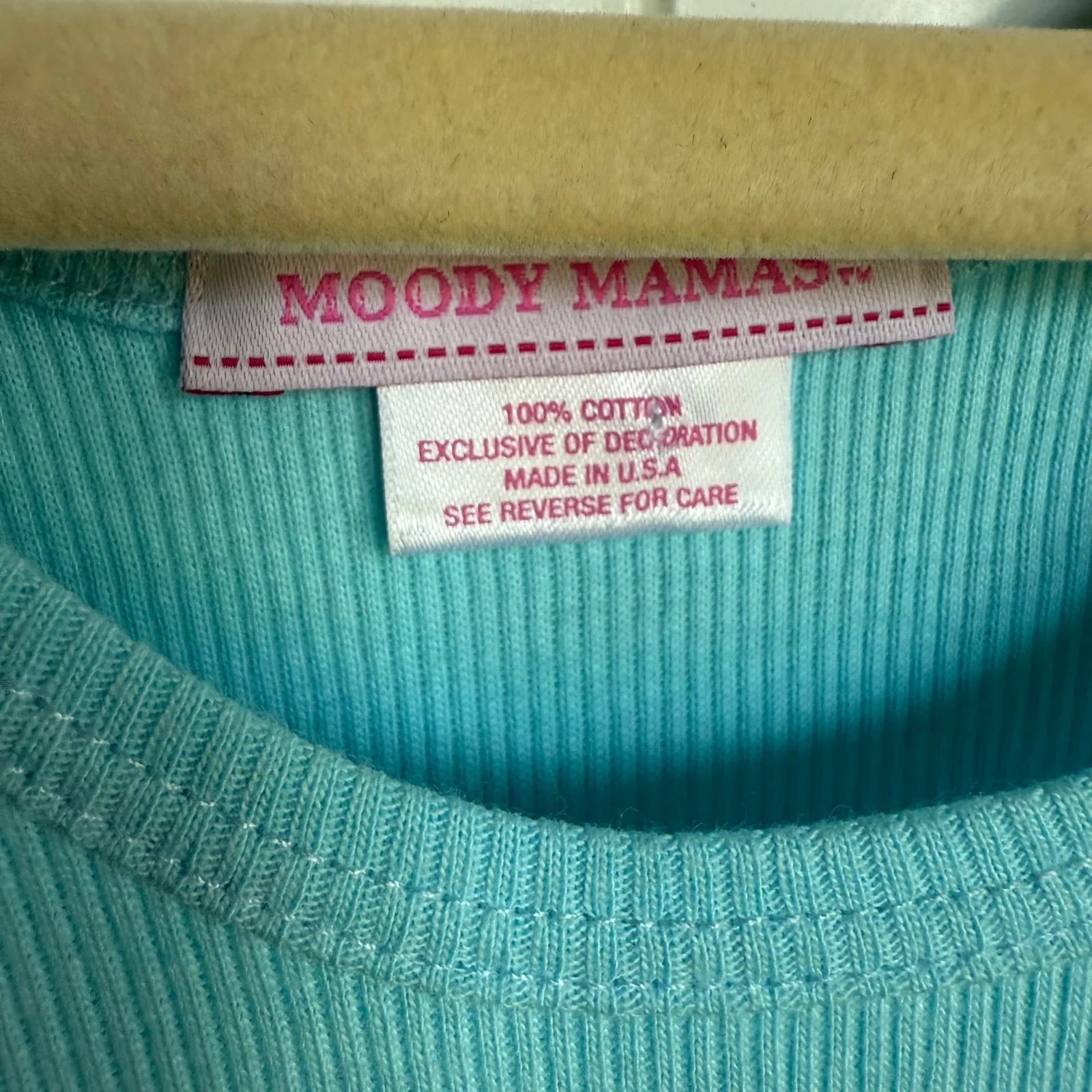 Moody Mamas It's a Boy Maternity Ribbed Tank Blue Bling Pink Green NEW Size‎ M Size undefined - Image 7