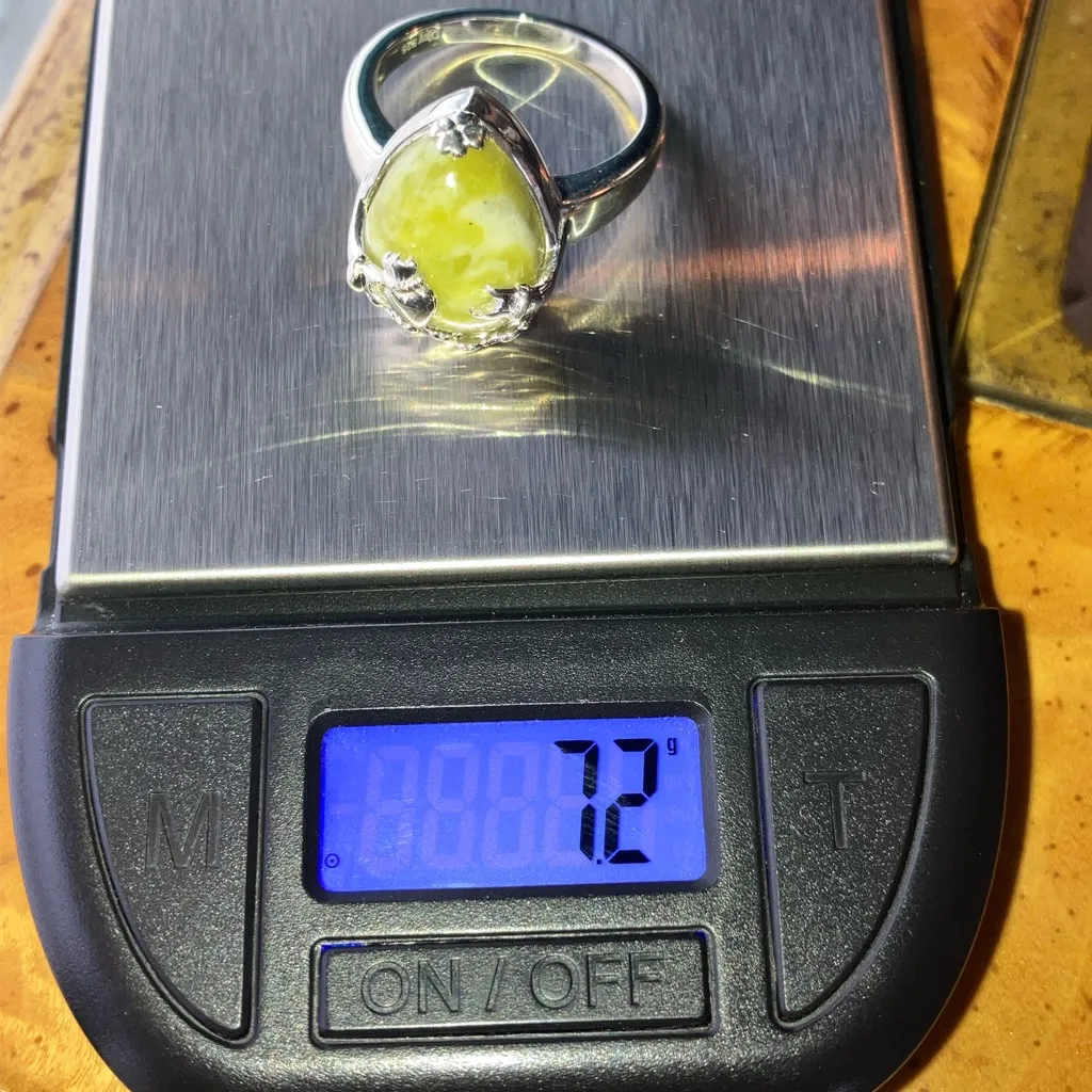 Natural Connemara Marble Sterling Silver Claddagh Ring Discounted Size 9 Green - Image 9