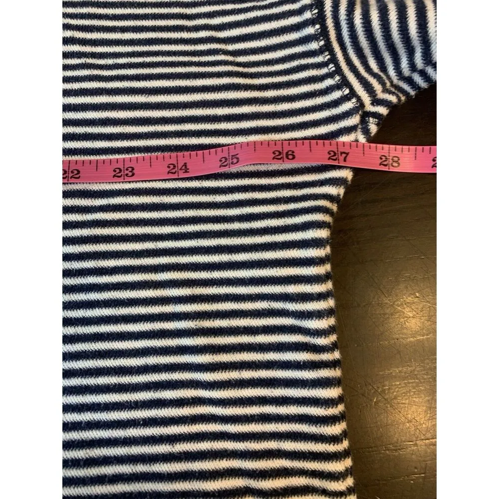 Chaps Size 3X Blue Striped Cowlneck Long‎ Sleeve Top Textured Sporty Athleisure - Image 11