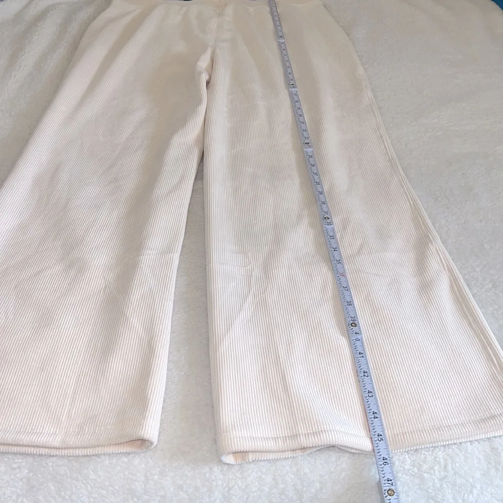 Marine Layer Velour Corduroy Wide Leg Pant Cream Size XL NWT‎ - Image 8