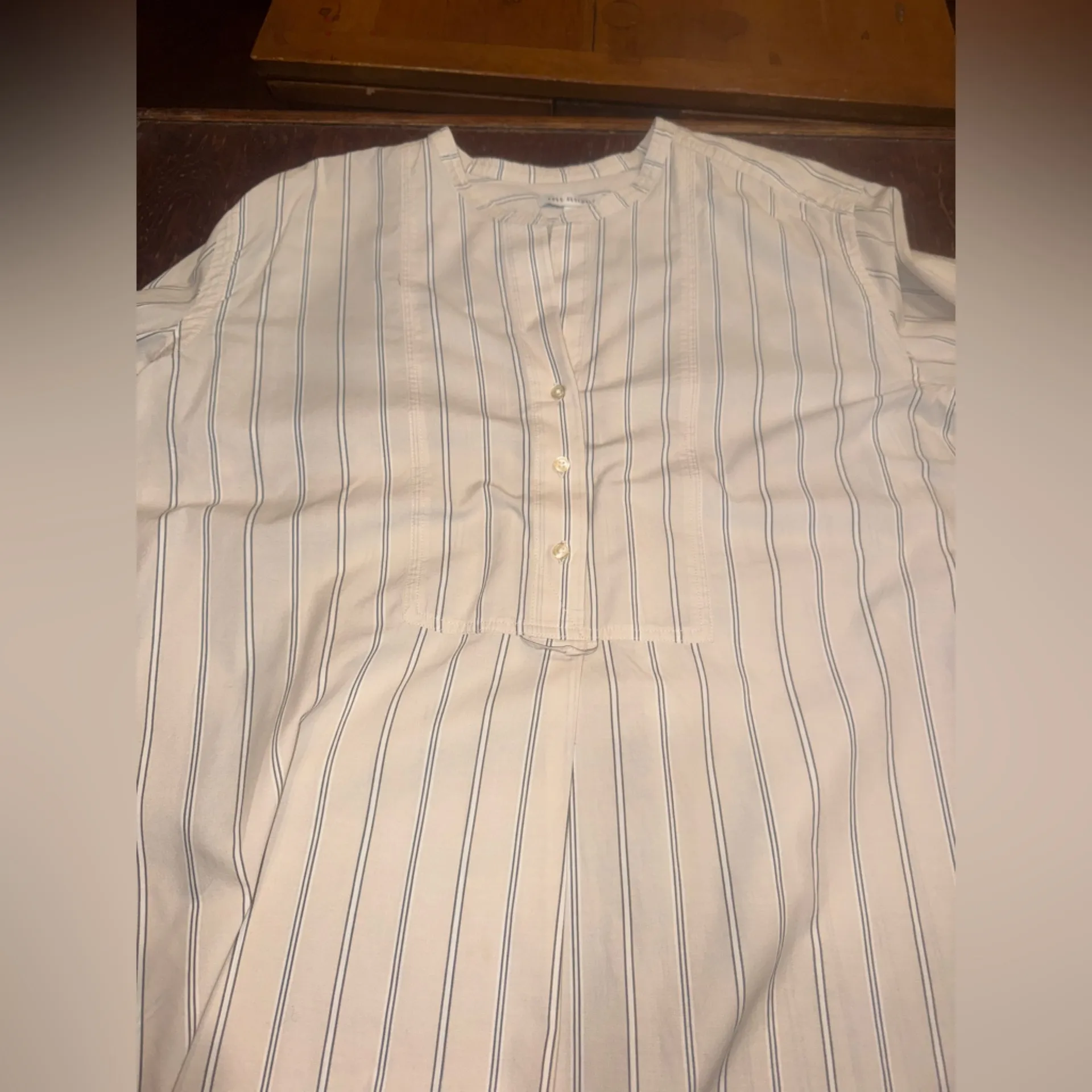 FREE ASSEMBLY Banded Collar striped shirt Size XL - Image 7