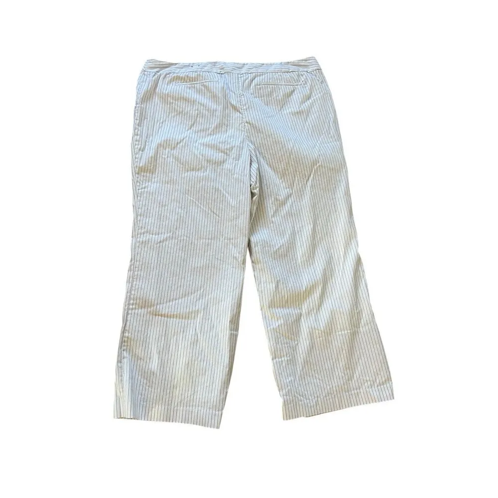 Lane Bryant Womens Size 28 Striped Business Casual Dress Pants - Image 3