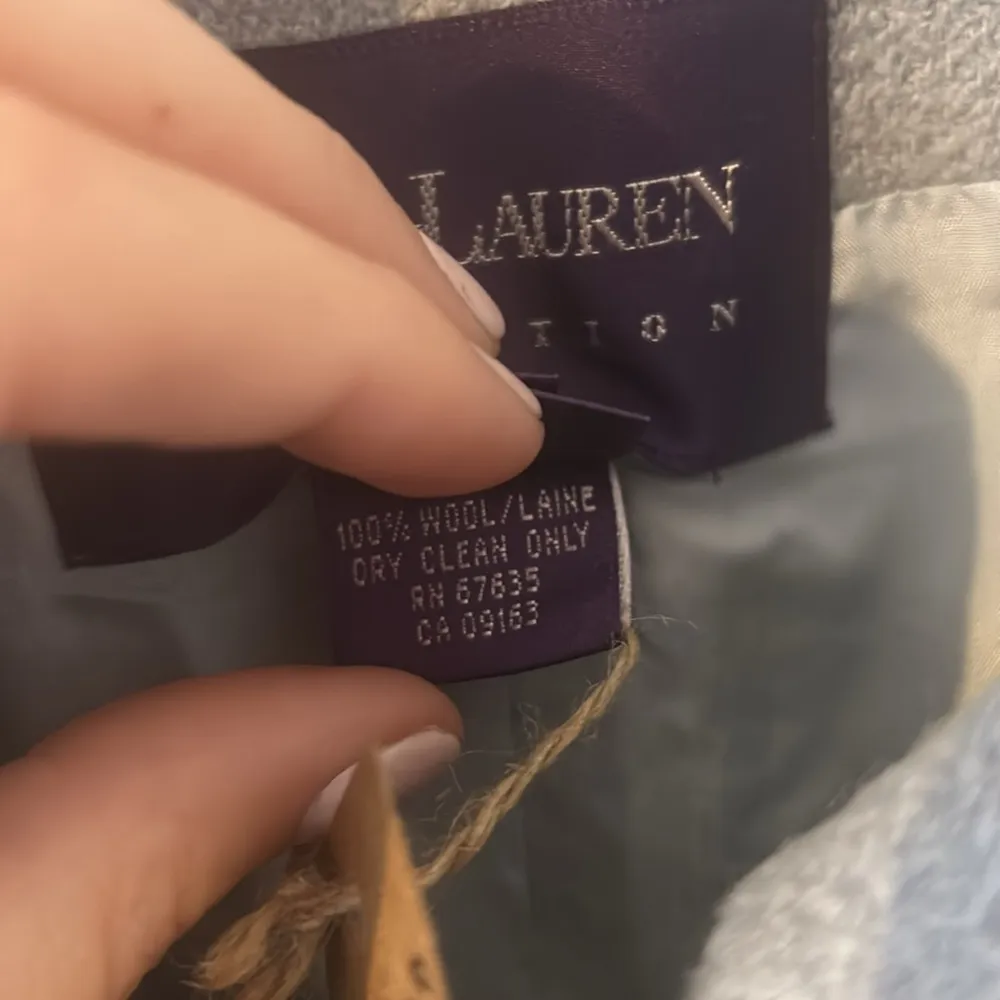 VTG Ralph Lauren Collection Purple Label Wool Button Front Cropped Jacket Size 6 - Image 5