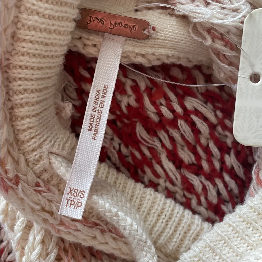 Free People Craft Poncho Sweater- XS/S - Image 7