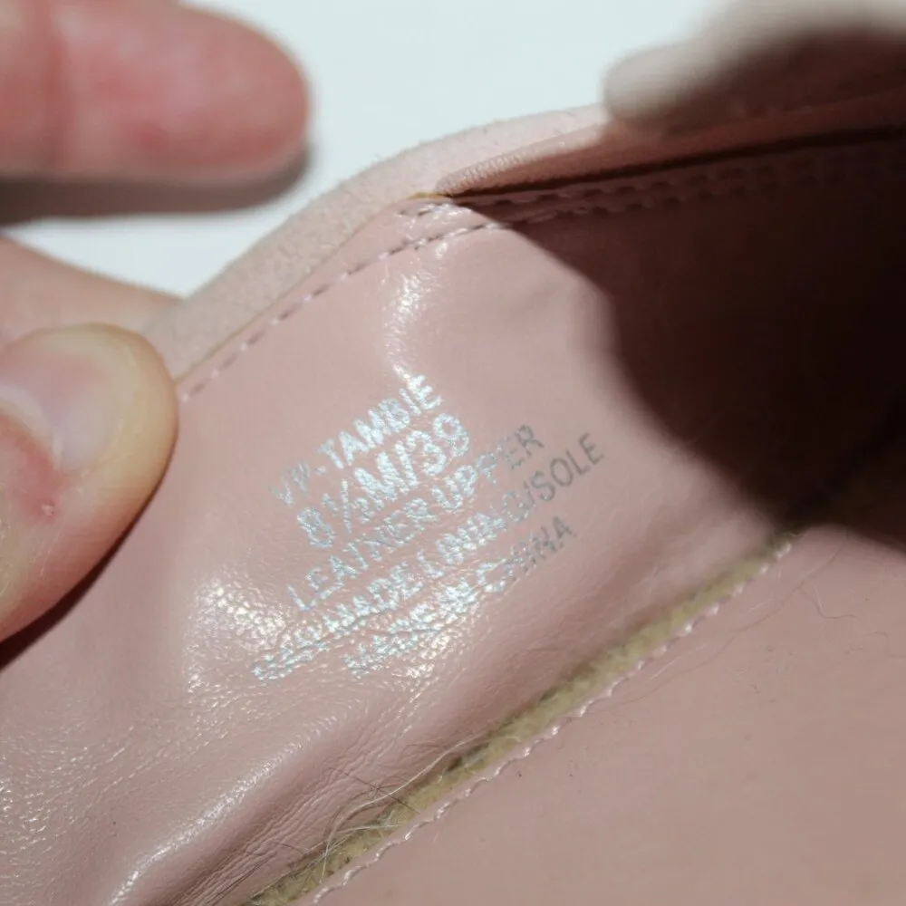 Vince Camuto Pale Pink Suede Espadrille Slip-on Sneakers Size 8.5 - Image 9