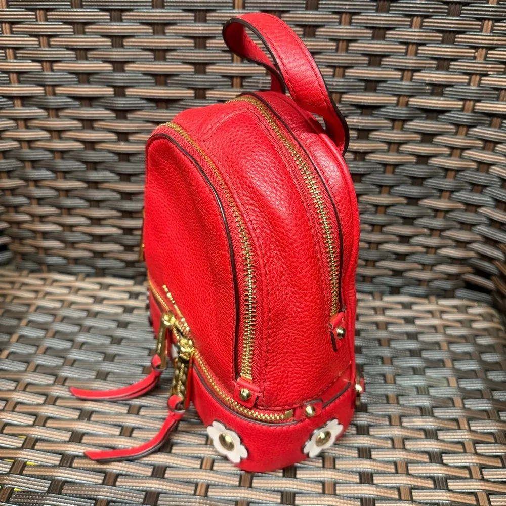 Michael kros mini backpack in red with flowers - Image 2