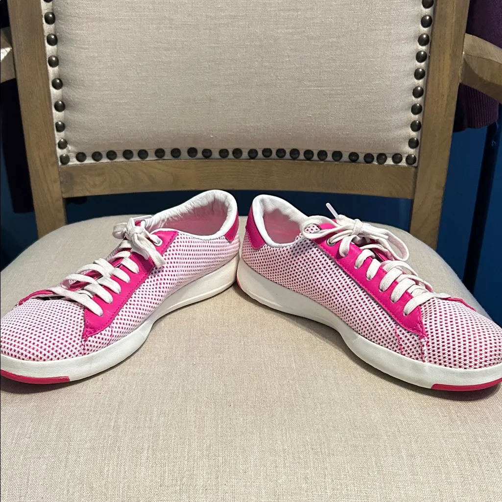 Cole Haan Grand Series Pink and White Mesh Sneakers, Size 9B - Image 2
