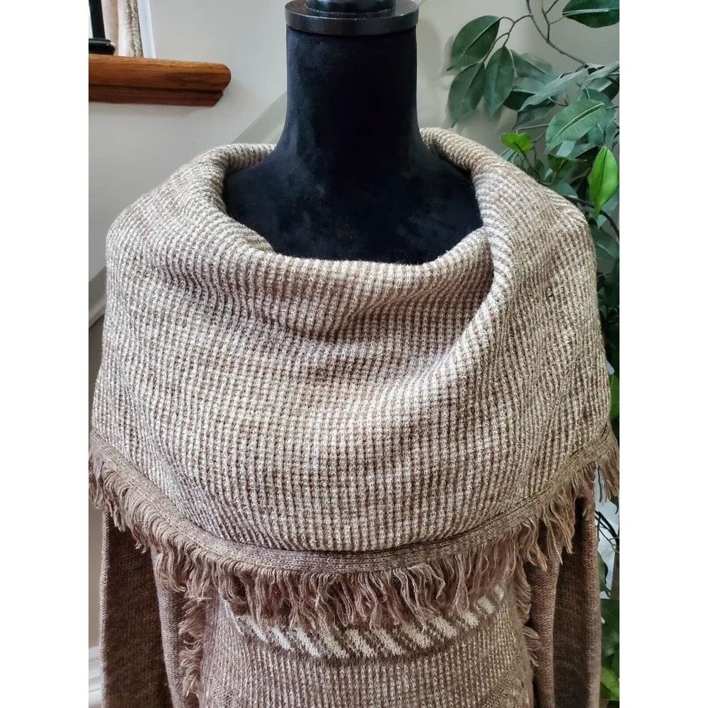 Knox Rose Women's Beige Acrylic Long Sleeve Pullover Knit Sweater Size X-Large - Image 2