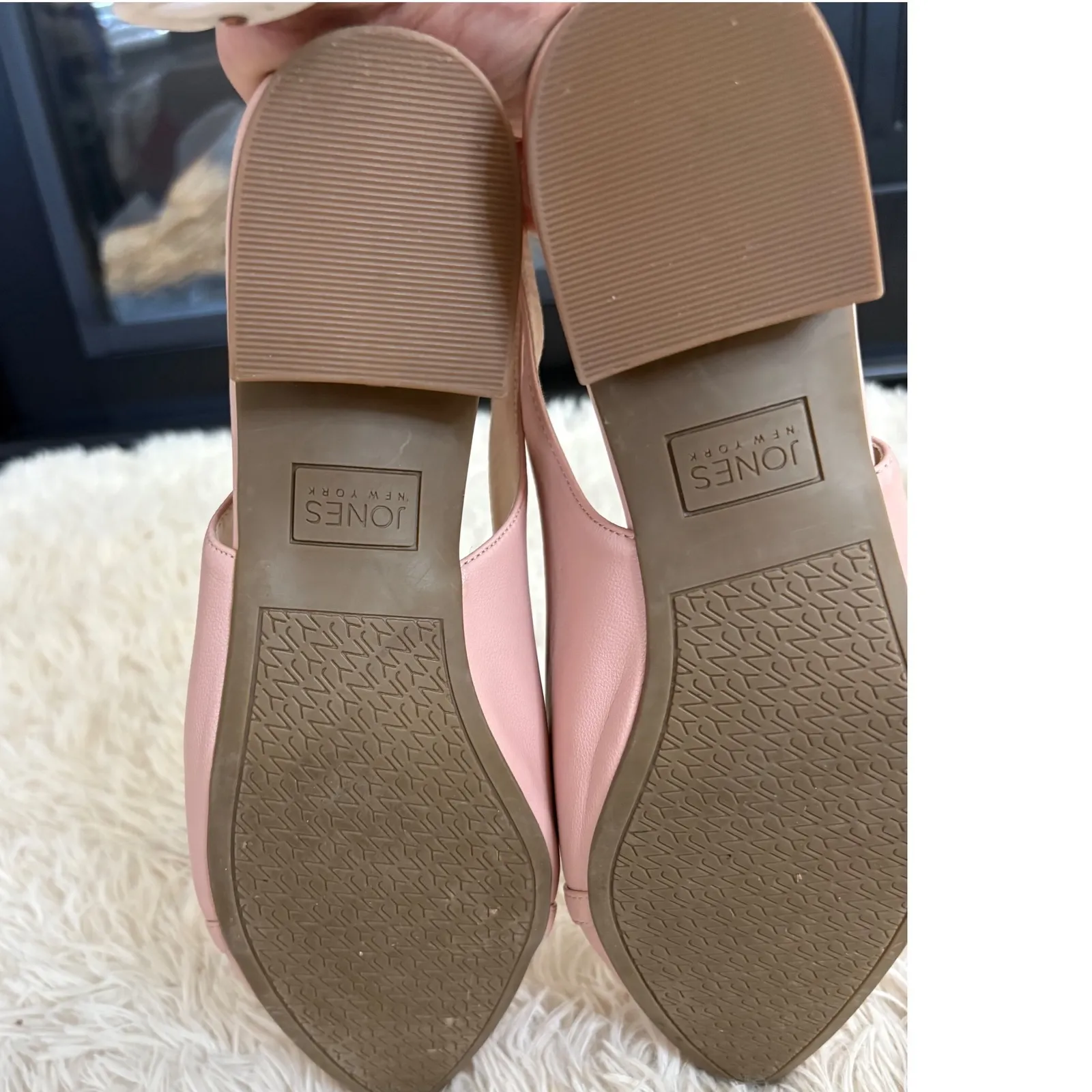 Jones‎ New York Signature Pink Slingback Flats Pointed Toe Gold Hardware 9.5 - Image 7